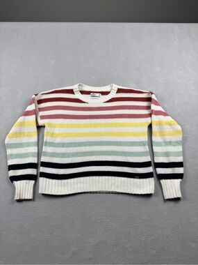 Hollister Y2K XS Striped Knit Cropped Sweater Long Sleeve Boxy Oversized